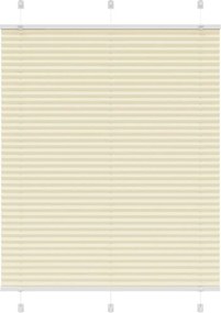 vidaXL Jaluzea plisată Crem 105x150 cm Lățime țesătură 104,4 cm