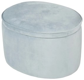 Puf pentru copii albastru deschis cu tapițerie din catifea Lil Sofa – Roba