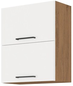 Dulap superior de bucătărie Virion 60 GU 72 2F (stejar lancelot + alb). 1032539