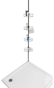 WENKO 24568100 - Poliță de colț DOLCEDO, 31 x 230 cm, inox/negru