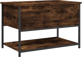 vidaXL Bancă depozitare, stejar fumuriu, 70x42,5x47 cm lemn prelucrat