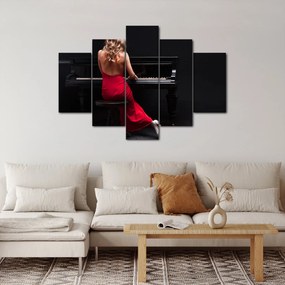 Tablou - Femeia cântând la pian (150x105 cm)