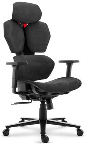 Scaun de birou pivotant textil ergonomic - HC-1010 BLACK