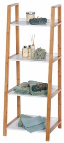 Suport cu 4 rafturi Finja, Wenko, 43 x 112 cm, bambus, natur