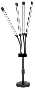 Lampă LED de masă pentru creșterea plantelor VITARO 4xLED/10W/230V negru