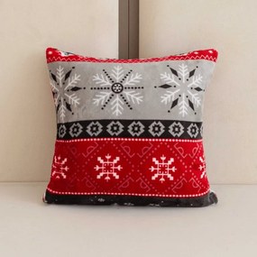 Husa din microplus pentru pernuta SNOWY FOREST 45x45 cm, gri