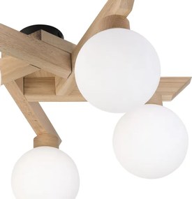 Lustră aplicată ANTONIO 5xG9/5W/230V stejar/alb