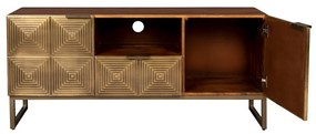 Comodă TV aurie din lemn de mango 40x60 cm Volan – Dutchbone