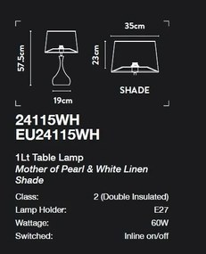 Veioza/Lampa de masa design lux elegant Belle