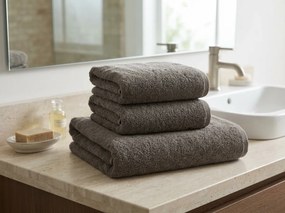 Prosop NORIELLE 50x90 cm gri inchis, 100% bumbac