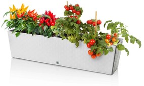 Jardinieră autoirigare Flower Lover Supremealbă, 75 cm