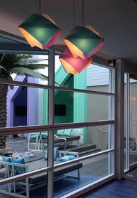 Lustra moderna design geometric realizata manual Gemmy arlecchino