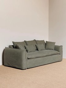 Canapea premium, 3 locuri, stofa, perne decorative, Georgina