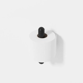 Suport de hârtie igienică montat pe perete din stejar Wireworks Yoku, negru
