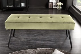 Bancheta tapitata design modern Boutique 100cm, verde masliniu