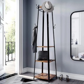 Cuier vertical cu rafturi 43×43×180 cm