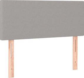 vidaXL Tăblie de pat, gri deschis, 100x5x78/88 cm, textil