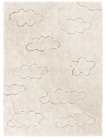 Covor pentru copii crem lavabil/țesut manual din bumbac 90x130 cm Clouds – Lorena Canals