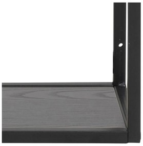 Bibliotecă de perete neagră cu aspect de lemn de frasin 75x91 cm Seaford – Actona