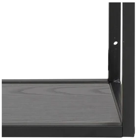 Bibliotecă de perete neagră cu aspect de lemn de frasin 75x91 cm Seaford – Actona