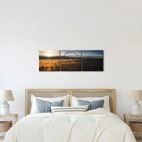 Tablou cu cer (cu ceas) (90x30 cm)