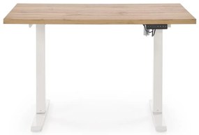 Masa de birou cu functie de reglare a inaltimii B54 stejar artizan/alb L120 cm