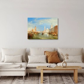 Tablou pe sticlă - Joseph Mallord William Turner, Venice the Dogana and San Giorgio Maggiore, reproducere (70x50 cm)