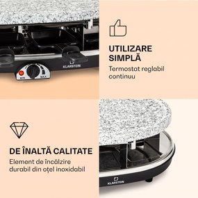 Klarstein All-U-Can Grill Raclette, grătar Raclette cu accesorii 4 în 1 pentru 8 persoane