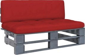 vidaXL Canapea grădină din paleți de mijloc gri lemn pin impregnat