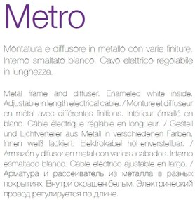 Pendul design modern minimalist METRO SP1 negru 139098
