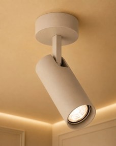 Spot aplicat directionabil cu bec GU10 Linca taupe