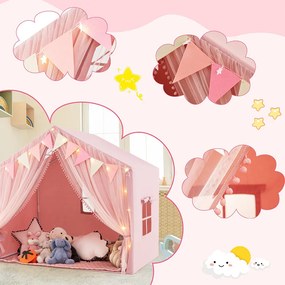 Cort de joacă cu luminițe stelare, roz