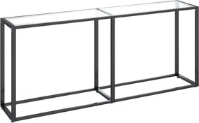 vidaXL Masă consolă, transparent, 180x35x75,5 cm, sticlă securizată
