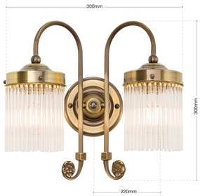 Aplica de perete Art Nouveau STABCHENSERIE, patina