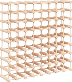 vidaXL Raft de vin pentru 72 sticle, 90,5x23x90,5 cm, lemn masiv pin