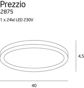 Plafoniera chrome Prezzio- 2875