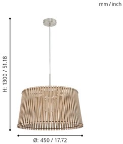 Eglo 96193 - Lustra SENDERO 1xE27/60W/230V