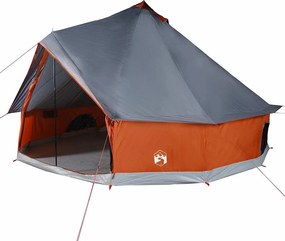 vidaXL Cort de familie Tipi pentru 10 persoane gri impermeabil