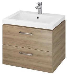 Cersanit S801-148-DSM - Mobilier de baie suspendat LARA 60 cm cu lavoar, nuc
