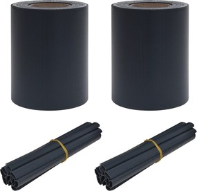 vidaXL Ecrane de Intimitate pentru Grădină 2 pcs Gri închis PVC