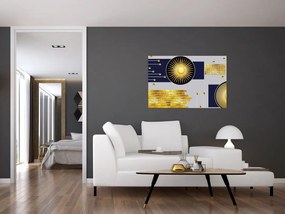 Tablou - Cercuri aurii (90x60 cm)