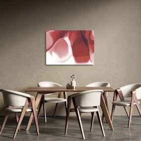 Tablou pe sticlă - Floare abstractă roșie N⁰3 (70x50 cm)