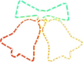 vidaXL Figurină clopoței de Crăciun, 72 LED-uri, 50x56 cm