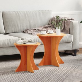 vidaXL Set de măsuțe de cafea 2 pcs Maro 46 x 46 x 47 cm