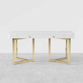 Birou dreptunghiular art nouveau culoare: alb DEPRIMO 12165 by Deprimo