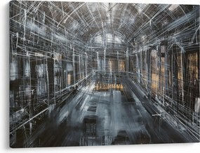 Tablou cu u interiorul clădirii vechi (70x50 cm)