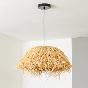 Brilagi - Lustră LED suspendată pe cablu CERIA BOHO, 1xE27/40W/230V, Ø 40 cm, rafie