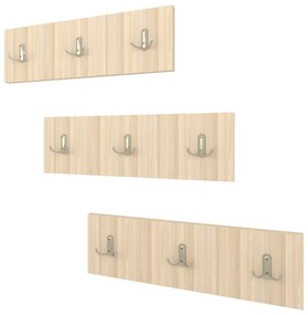 Set 3 Cuierase Drepte Jinx, Stejar Ferrara, 50 x 15 cm