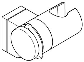 GROHE 261832431 - Suport de perete pentru duș VITALIO UNIVERSAL negru