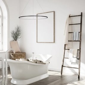 Lustr LED SATURNO 57W, pr. 100 cm, IP44, antracit, na lanku